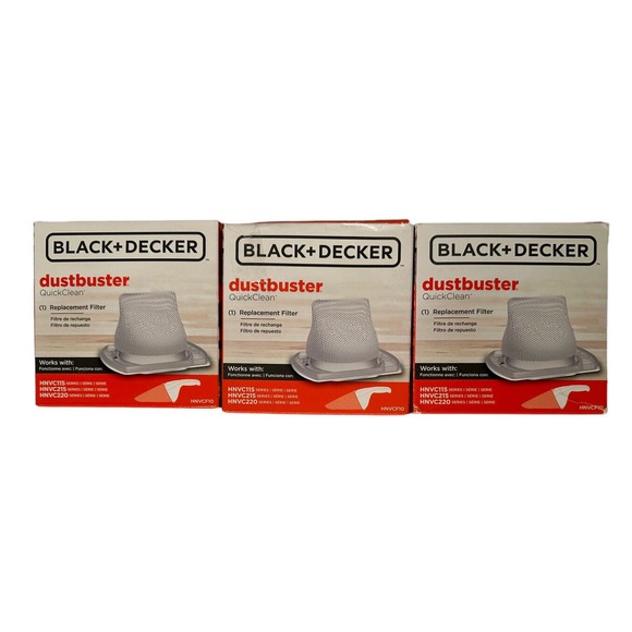 Lot of 3 Black & Decker Dustbuster QuickClean Replacement Filters HNVCF10 - Picture 1 of 5